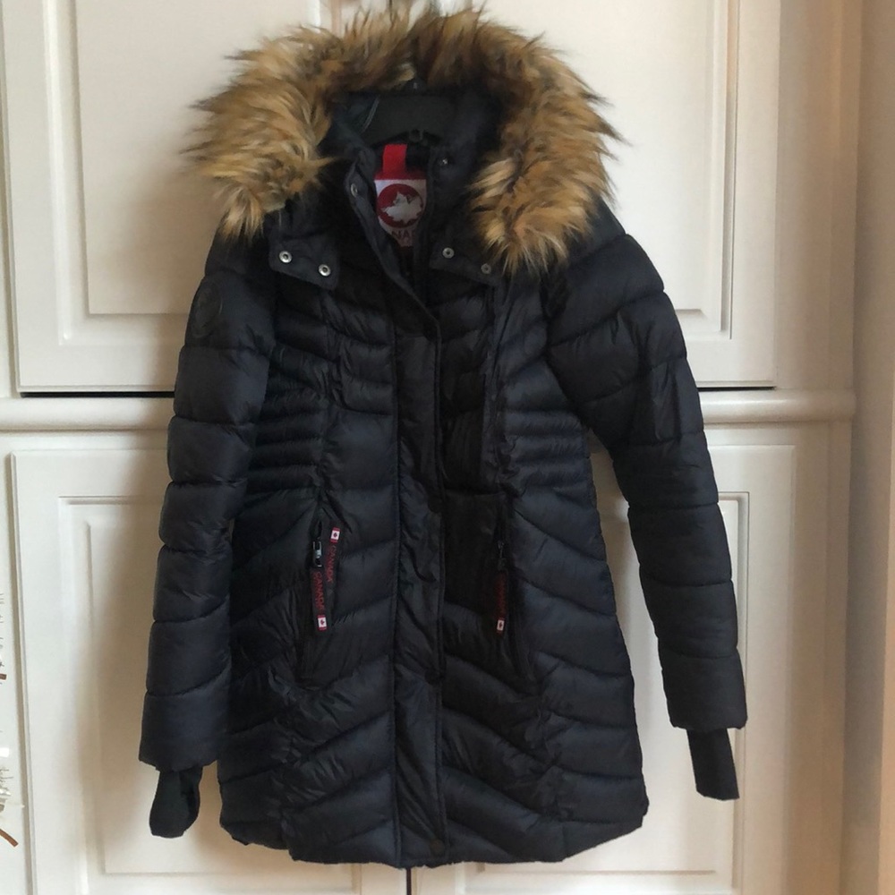 Hooded Puffer Parka, Canada Weather Gear, Size M